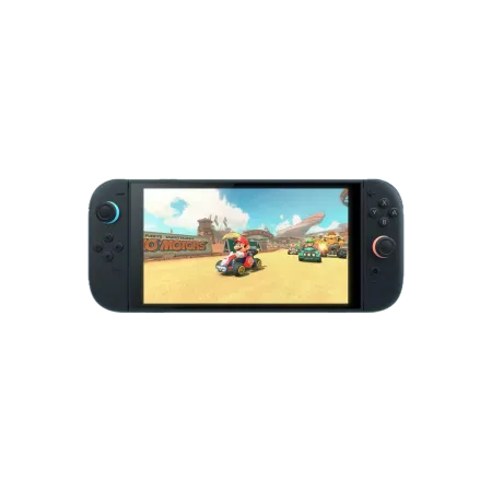 A Nintendo Switch 2 with the game Mario Kart world
